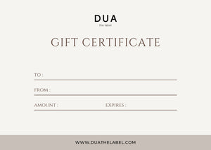 GIFT CARD DUA THE LABEL